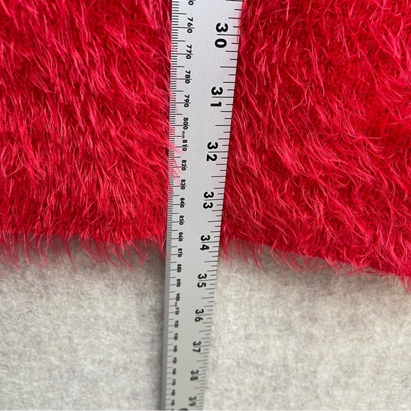 Women's Faux Angora Shaggy Sheath with Short Sleeves L juniors - Picture 6 of 7